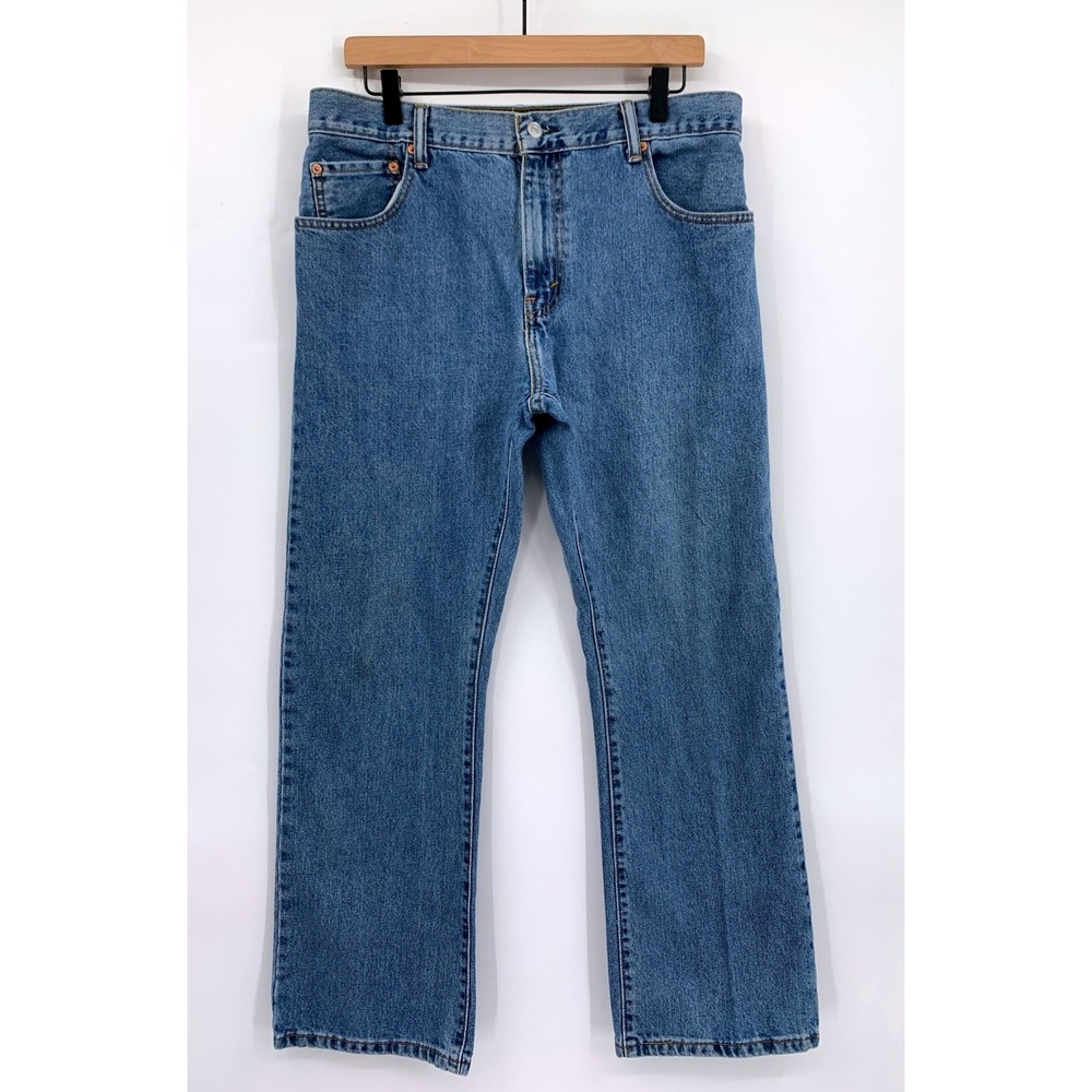 Vintage‎ Levis 517 Jeans Mens 34x30 Blue Bootcut Fade Cotton Y2K Denim Pants
